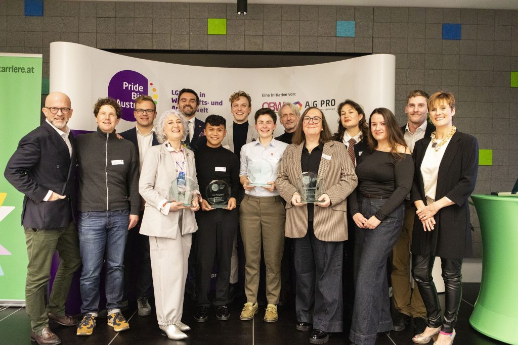 Die Presitäger:innen von Pride Biz Austria

